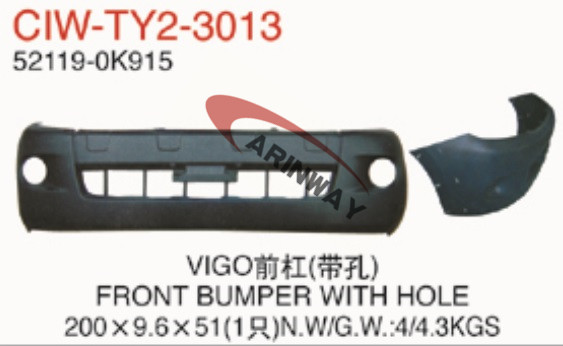 05 vigo front bumper with wheel brow hole